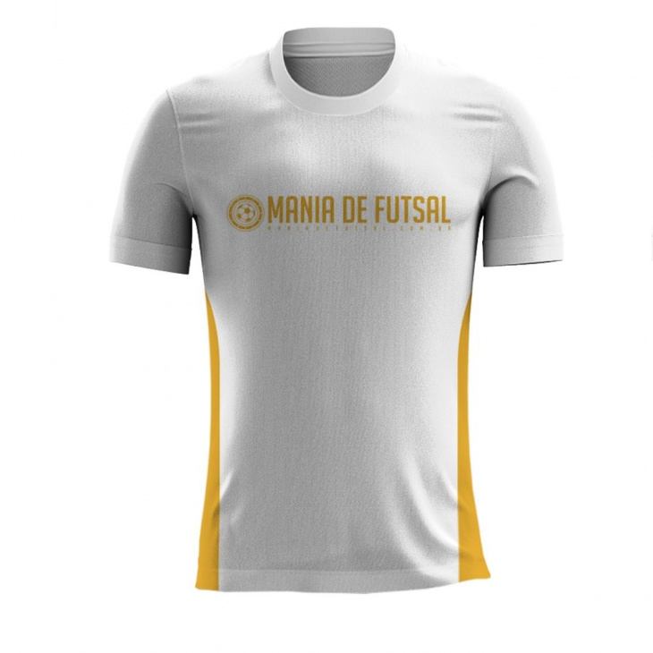 Camiseta Manga Curta Treino Mania De Futsal Sports Branca