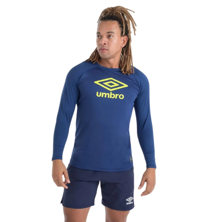 Camiseta Masculina Umbro Manga Longa Futevolei Graphic C Marinho
