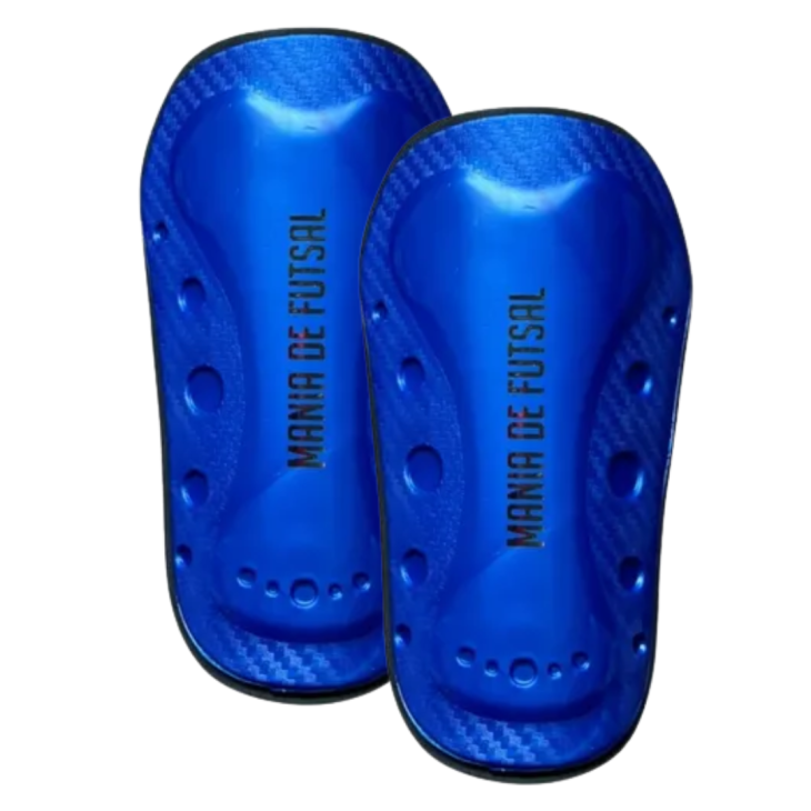 Caneleira Mania de Futsal Premium Azul/Preto