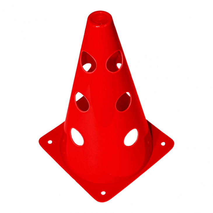 Cone de Marcação 12 Furos Poker Com 6 Unidades Vermelho