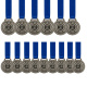 Kit 15 Medalhas Honra ao Mérito Convoy Sport 35mm Prata