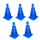 Kit Com 5 Cones Mania De Futsal Com Furos Para Treinamento Azul