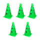 Kit Com 5 Cones Mania De Futsal Com Furos Para Treinamento Verde