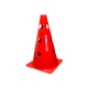 Kit Com 5 Cones Mania De Futsal Com Furos Para Treinamento Vermelho