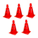 Kit Com 5 Cones Mania De Futsal Com Furos Para Treinamento Vermelho