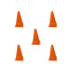 Kit Com 5 Cones Mania De Futsal Para Marcação E Treinamento Laranja