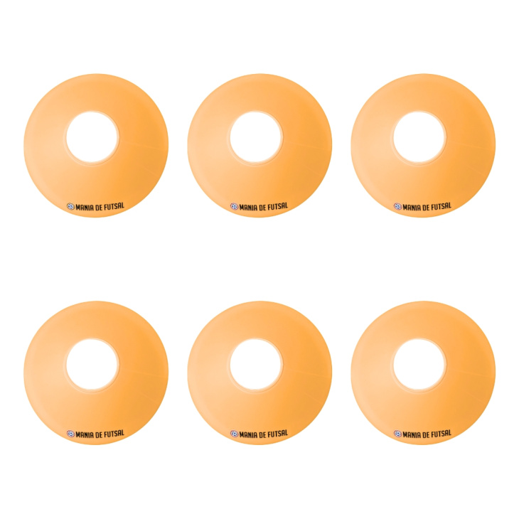 Kit Com 6 Pratos Mania De Futsal Para Marcação E Treinamento Laranja