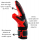 Luva Goleiro Campo e Society N1 Beta 2.0 Profissional Vermelho