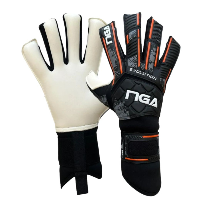 Luva Goleiro Campo Nga Soccer Evolution Preto-Laranja