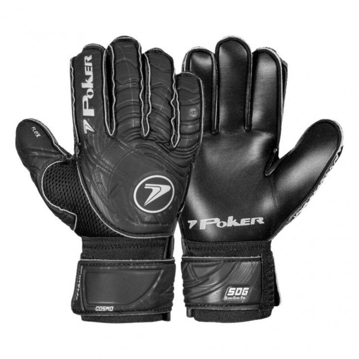 Luva Goleiro Campo Poker Cosmo Semi Profissional Multiterreno PT/PT