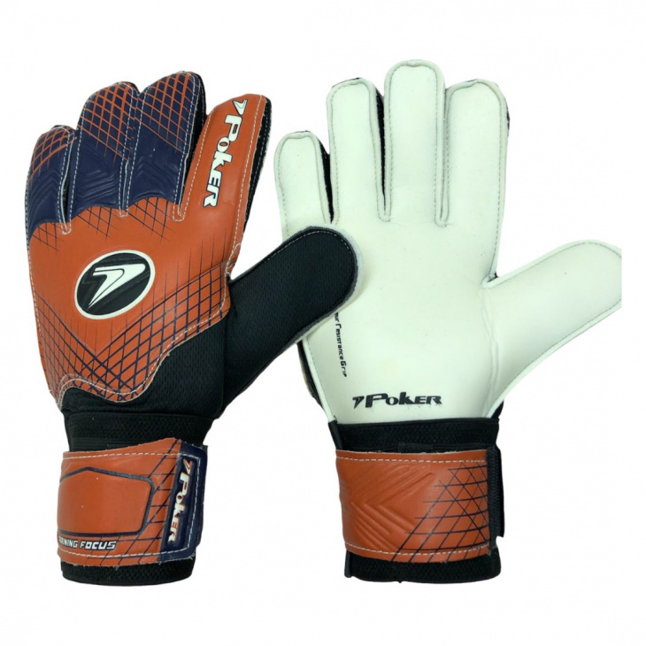 Luva Goleiro Campo Poker Focus Training Laranja/Marinho