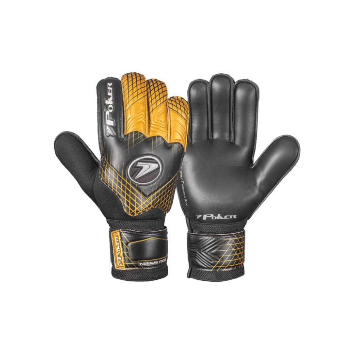 Luva Goleiro Campo Poker Focus Training Preto-Dourado