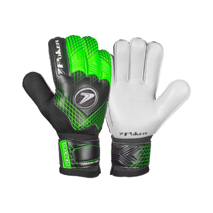 Luva Goleiro Campo Poker Focus Training Preto-Verde
