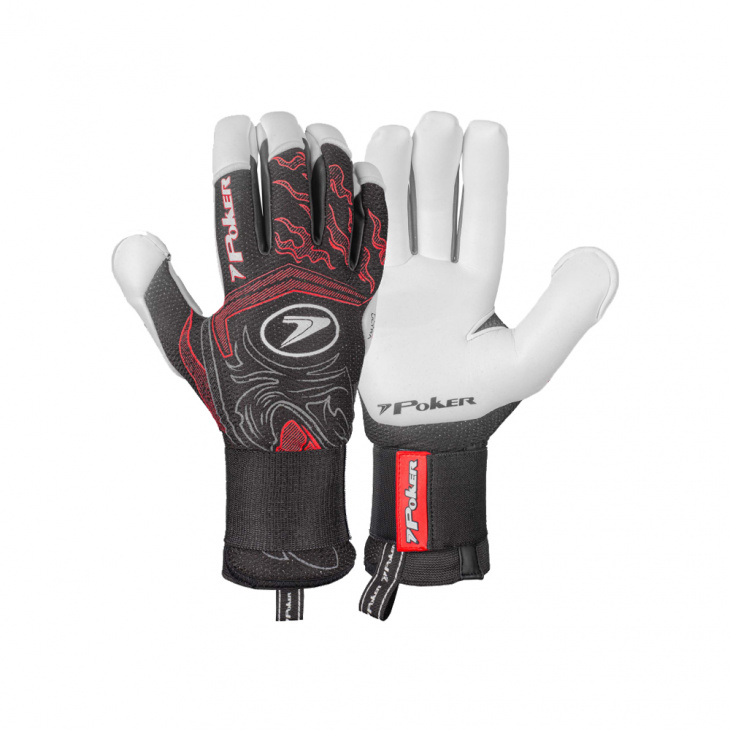 Luva Goleiro Campo Poker Fusion II Profissional 01053 PT/VM/CH