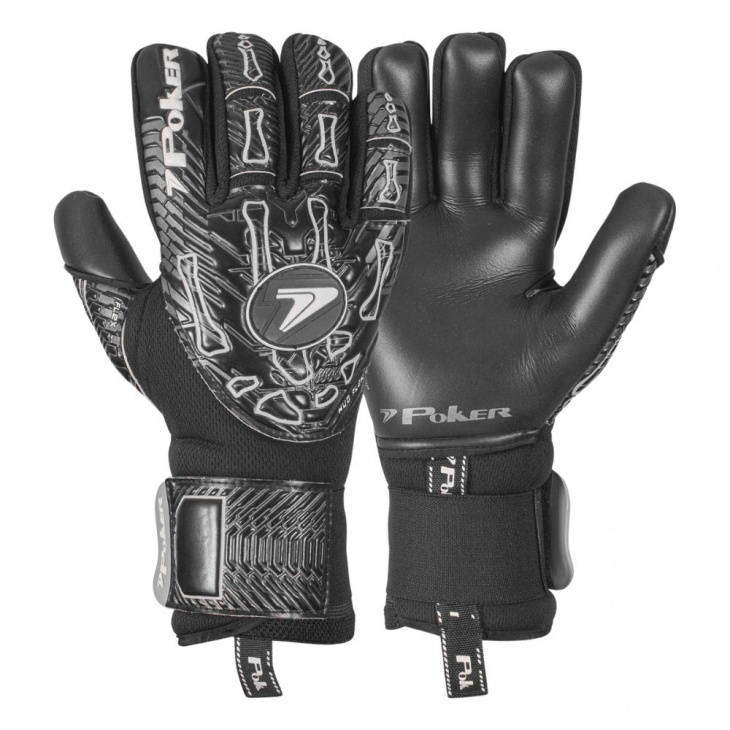 Luva Goleiro Campo Poker Hug Flex 4 Profissional 01057PTPR