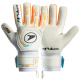 Luva Goleiro Campo Poker Hug Flex 5 Profissional 01160 Branco-Laranja