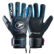 Luva Goleiro Campo Poker Hug Flex 5 Profissional 01160 Preto-Azul