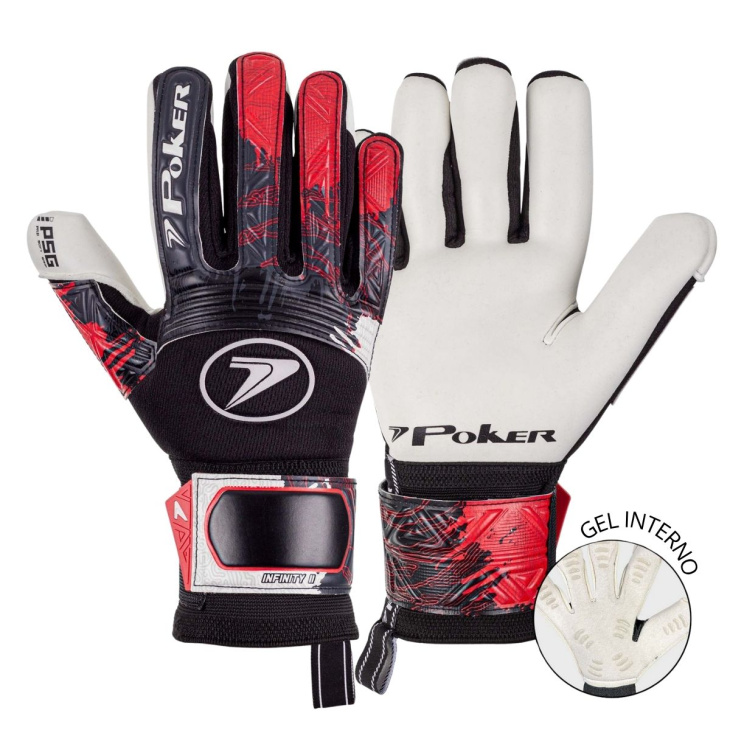 Luva Goleiro Campo Poker Infinity II Profissional PTVM