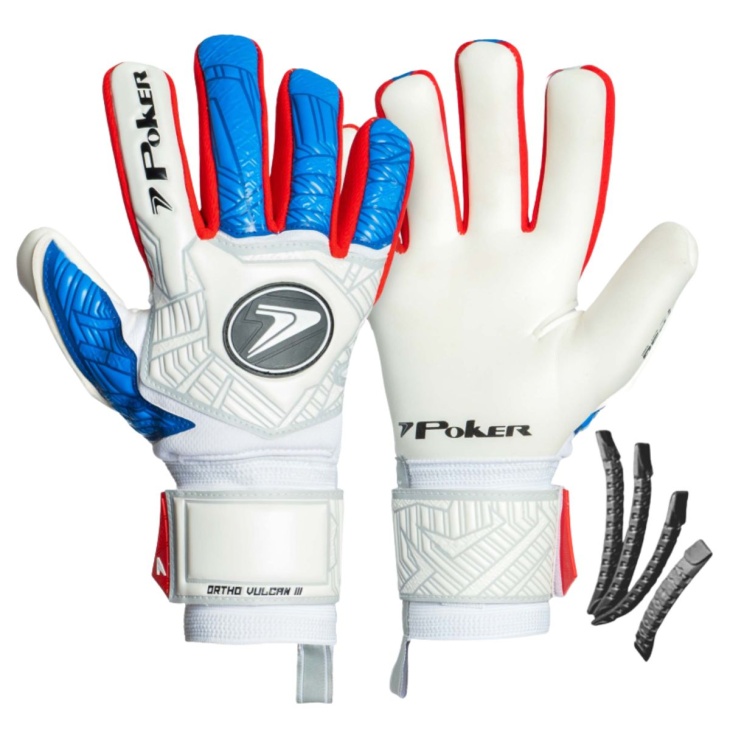 Luva Goleiro Campo Poker Ortho Vulcan III com Talas de Proteção BRAZ