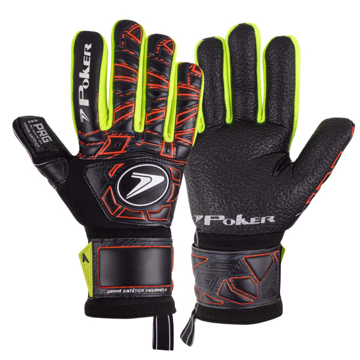 Luva Goleiro Campo Poker Synthetic Grass Endurance III PT/LAC/AMC