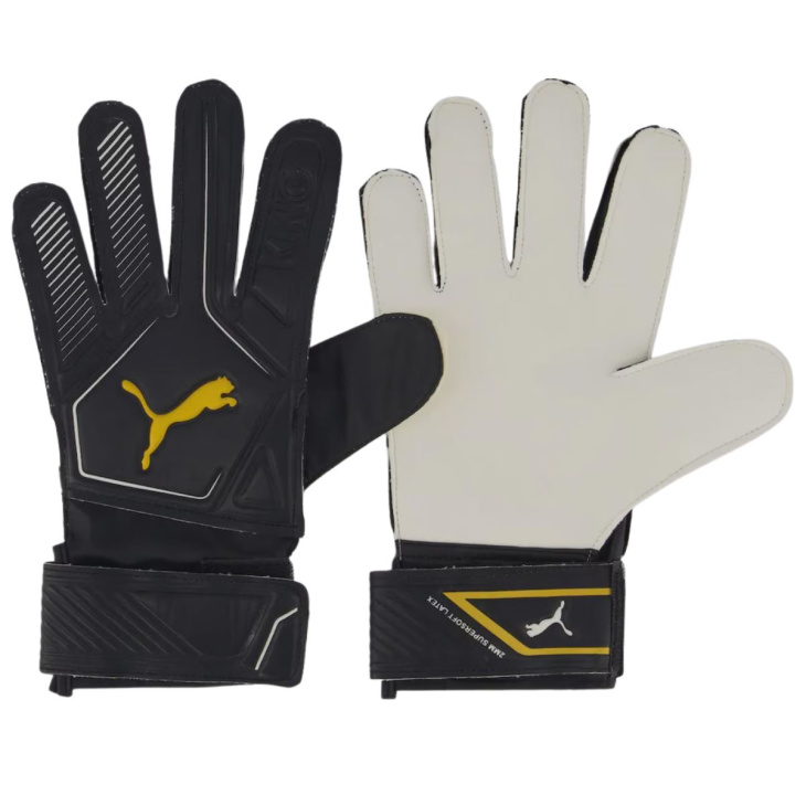 Luva Goleiro Campo Puma king 4 Preto-Dourado