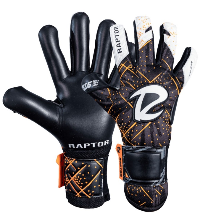 Luva Goleiro Campo Raptor Profissional Neo Pro Copa Black