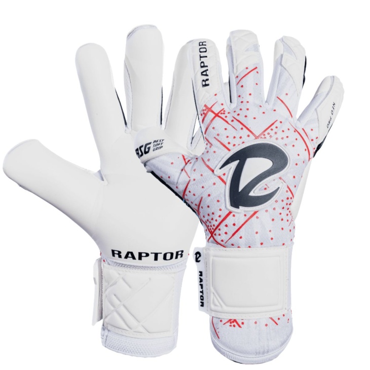 Luva Goleiro Campo Raptor Profissional Neo Pro Copa White