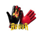Luva Goleiro Campo Three Stars Brava Infantil Palma Vermelha