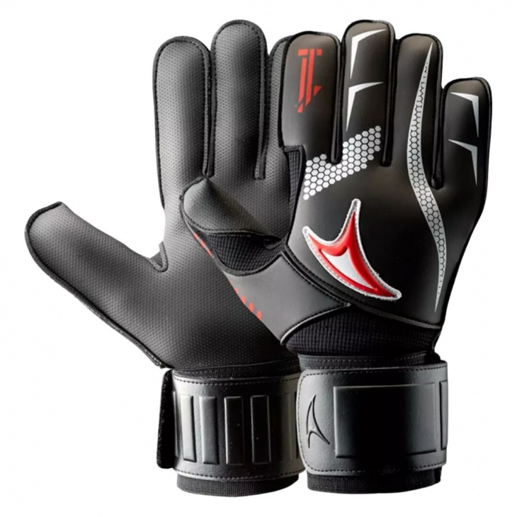 Luva Goleiro Campo Three Stars Lance Profissional Preta