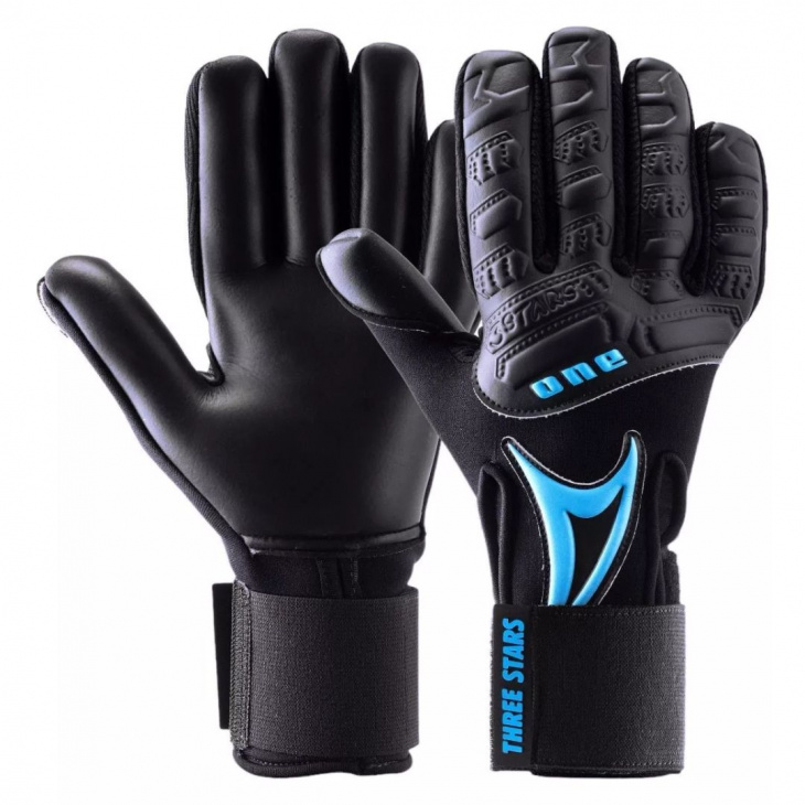 Luva Goleiro Campo Three Stars One Profissional Preta