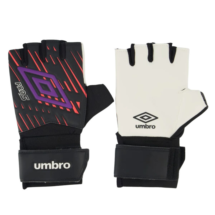 Luva Goleiro Futsal Umbro Pro 5 Preto-Coral