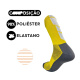 Meia UP Ciclismo Cano Longo Microfibra Amarelo