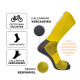 Meia UP Ciclismo Cano Longo Microfibra Amarelo