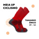 Meia UP Ciclismo Cano Longo Microfibra Vermelho