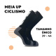 Meia UP Ciclismo Cano Longo Microfibra Preto