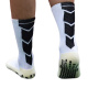 Meia UP Esportiva Cano Longo Antiderrapante Branco
