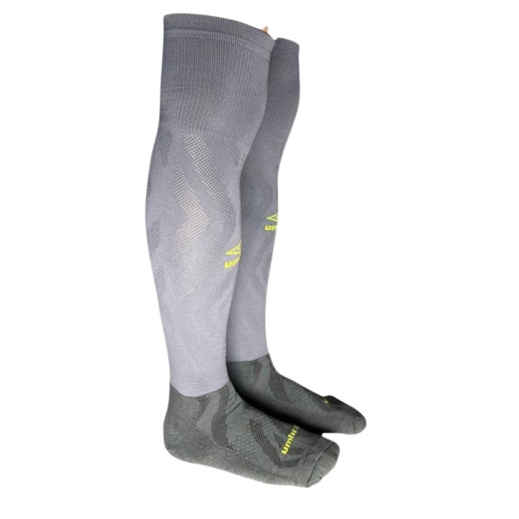 Meião Umbro Futebol Clubes Oficial Cinza-Limão