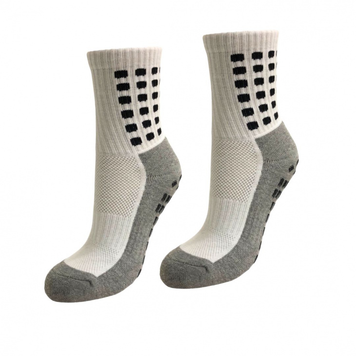 Meias Esportiva Antiderrapante Infantil Sport Socks Grip Branco