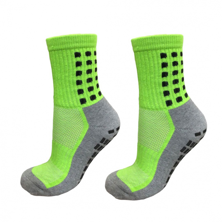 Meias Esportiva Antiderrapante Infantil Sport Socks Grip Verde