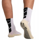 Meias Esportiva Antiderrapante Sport Socks Grip Cano Alto Branco