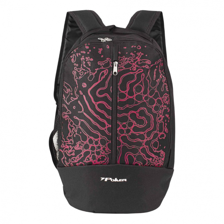 Mochila Poker Esportiva Omega Preto-Vermelho