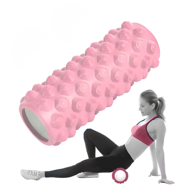 Rolo Massagem Convoy Liberação Miofascial Para Yoga Rosa