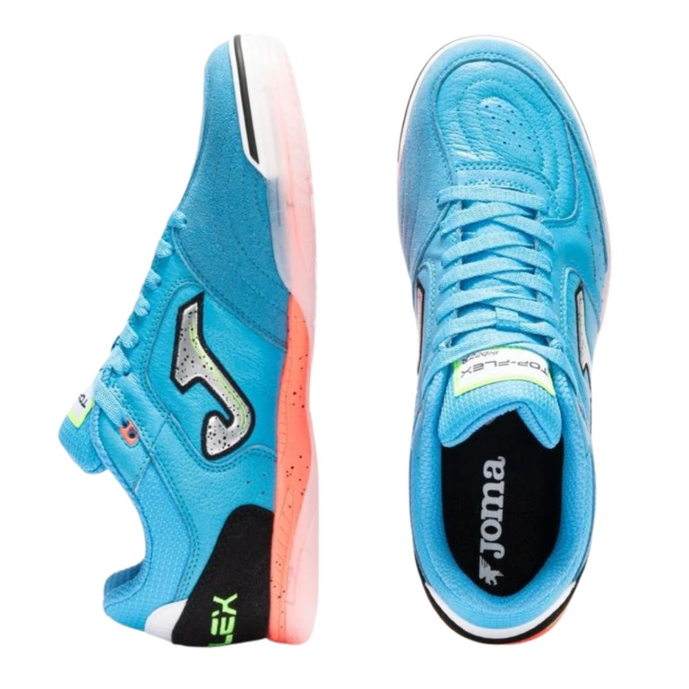 シューズ joma / TOP FLEX 2527 TURQUIOSE IN (25) Chuteira de Futsal Joma Top Flex - Azul Turquesa