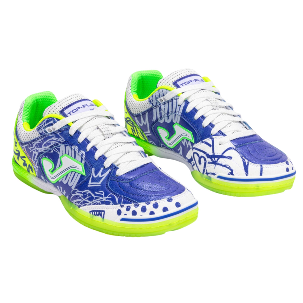 Joma トップフレックス　pito Chuteira Joma Top Flex Pito Futsal Branca e Rosa - Futfanatics