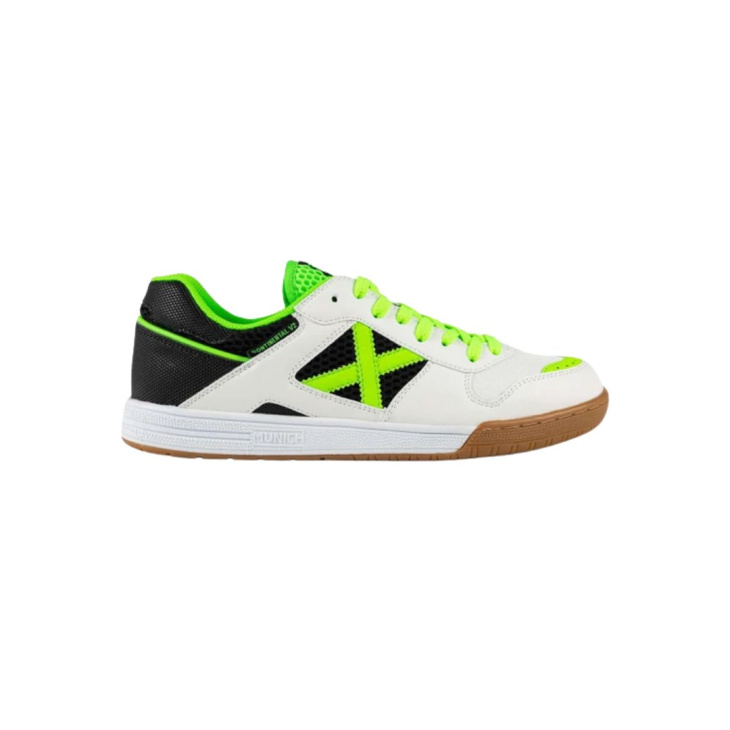 Tênis Futsal Munich Continental V2 Branco-Verde
