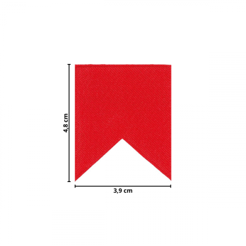 Aplique Bandeirinha Cetim Vermelho Marilda Aviamentos