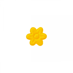 Aplique Mini Flor Cetim Amarelo