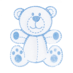Aplique Urso Azul Turquesa