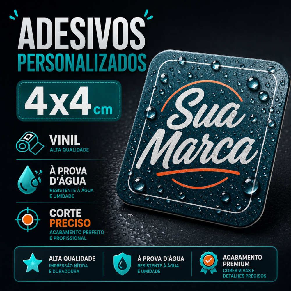 Adesivo Personalizado 4x4cm