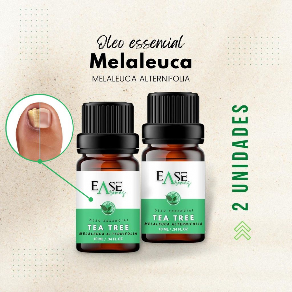 Kit 2 Unidades Óleo Essencial de Melaleuca Ease para Micose de Unha ...